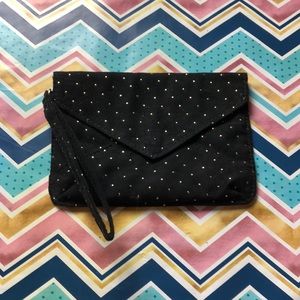 Black And Gold Rhinestone Clutch